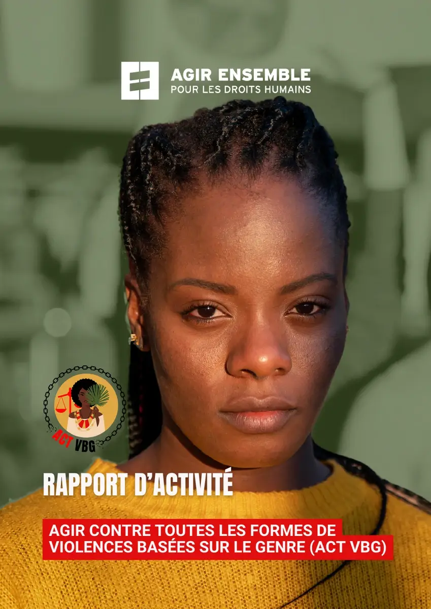 Couverture du rapport d’activité ACT VBG, bilan synthétique de février 2025.